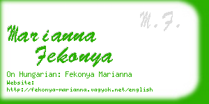 marianna fekonya business card